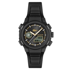 Lacoste Silicone Black Sunray Dial Digital-Analogue Women's Watch - 2001434