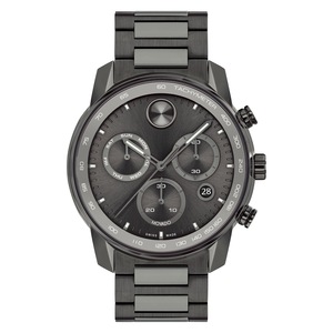 Movado Gunmetal Steel Chronograph Men's Swiss Made Watch - 3600867