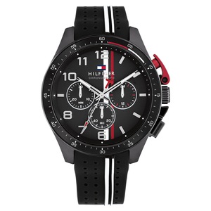 Tommy Hilfiger Black Silicone Chronograph Men's Watch - 1792168