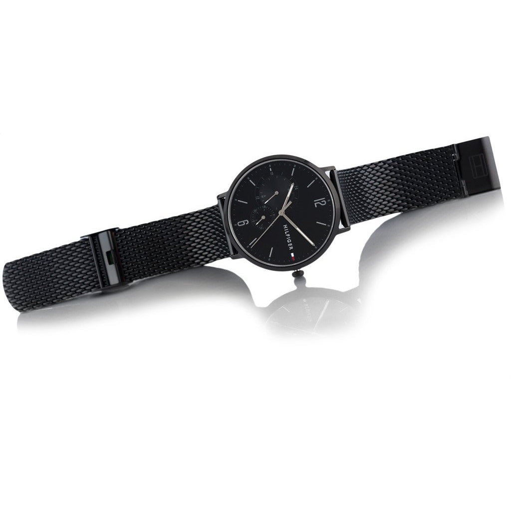 tommy hilfiger black mesh watch