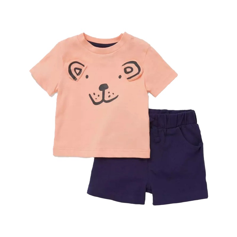 Buy Blue Zoo Baby Boys Animal Face Top & Bottom Set MyDeal