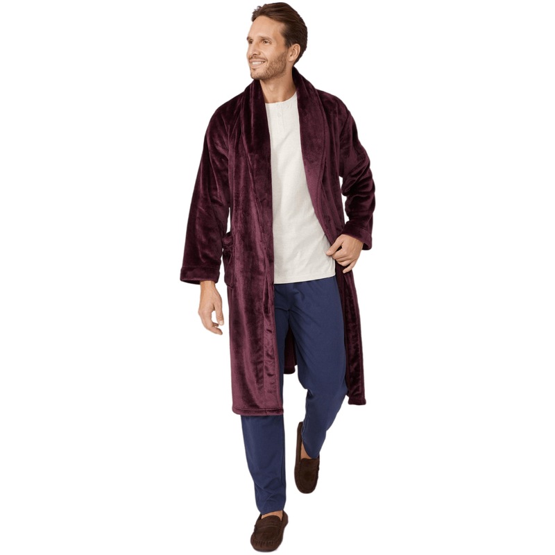 Buy Debenhams Mens Coral Fleece Shawl Collar Dressing Gown MyDeal