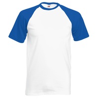 Fruit Of The Loom Mens Short Sleeve Baseball T-Shirt