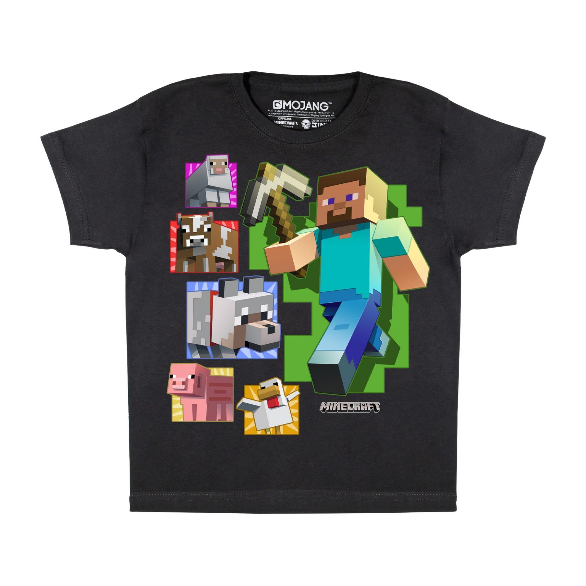 Minecraft Boys Steve And Animals T 