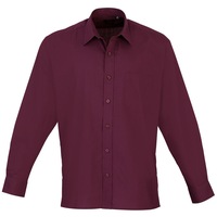 Premier Mens Premier Poplin Long-Sleeved Formal Shirt