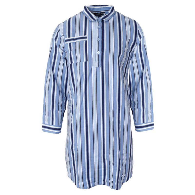 Buy Walter Grange Mens Traditional Striped Cotton Nightshirt - MyDeal