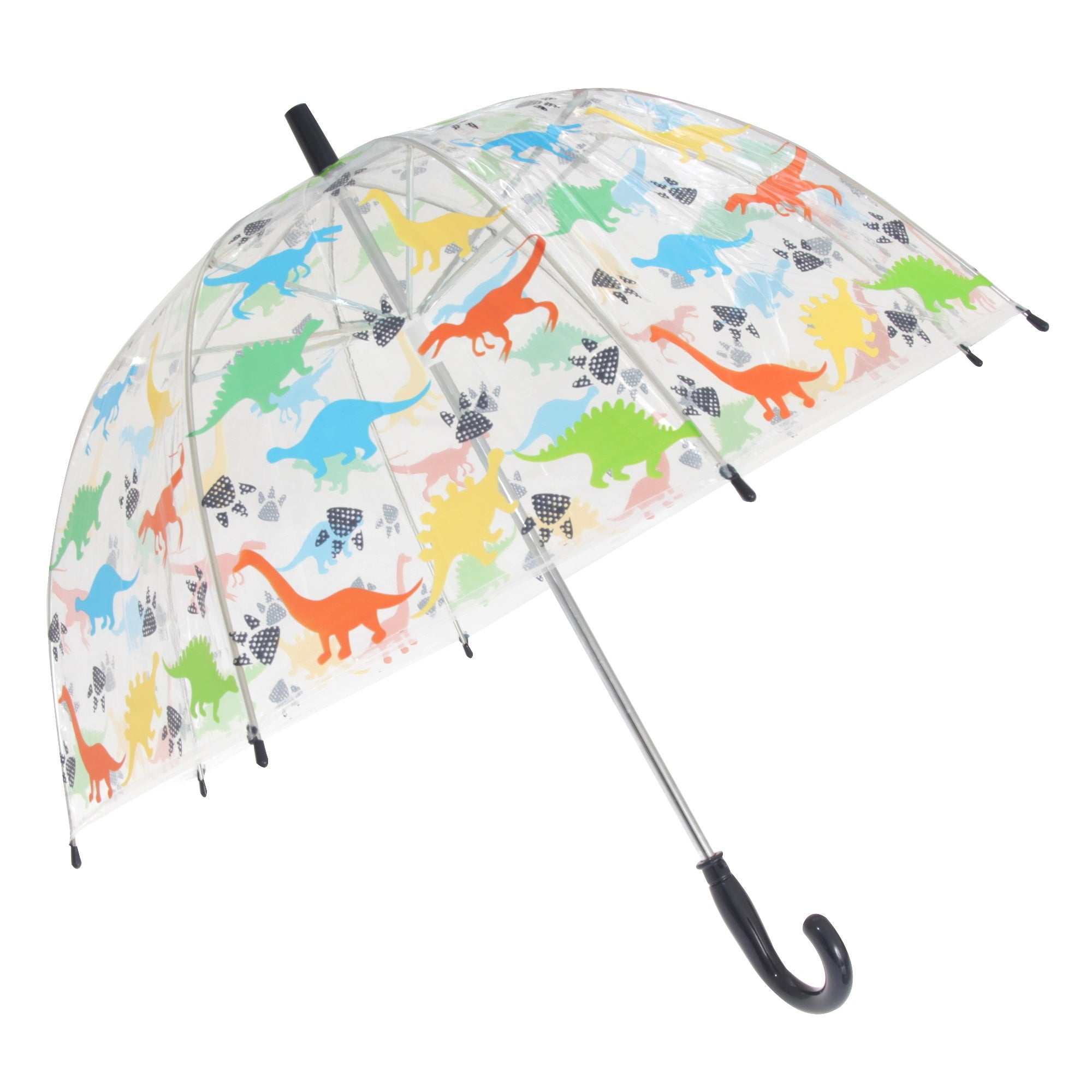 X-Brella Childrens/Kids Transparent Dinosaur Themed Stick Umbrella