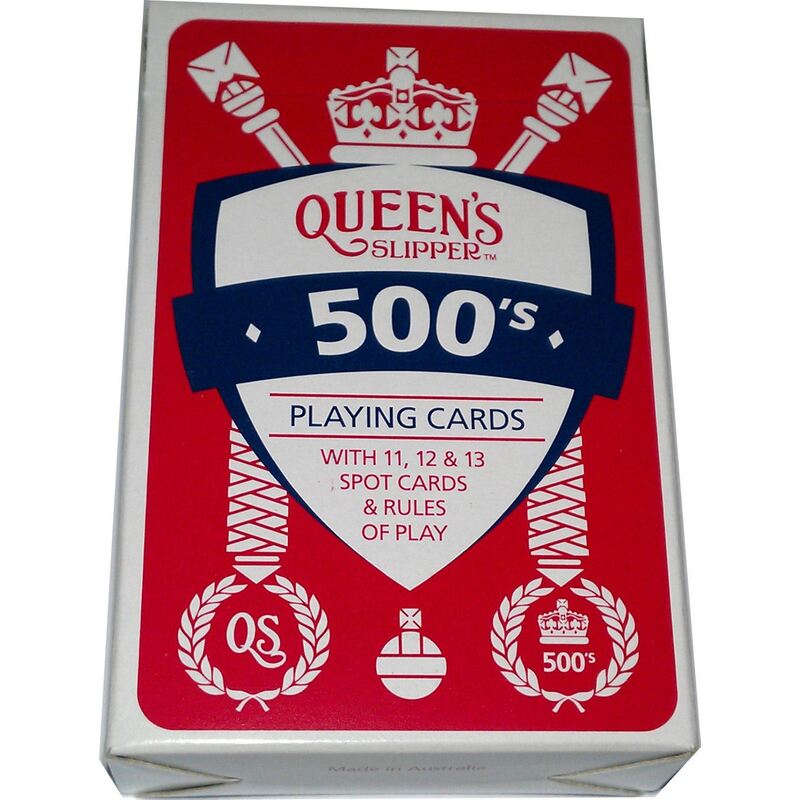 2 x QUEEN'S Slipper 52's Playing Cards Bridge Casino Quality Blue Red Decks 