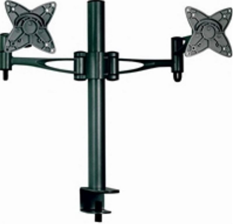 Astrotek Dual Monitor Arm Desk Mount Height Adjustable Stand for 2x LCD Display 23.8" 24" 27" 8kg 30 Tilt 180 Swivel 360 Pivot VESA 75x75 100x100 AT-LCDMOUNT-2H