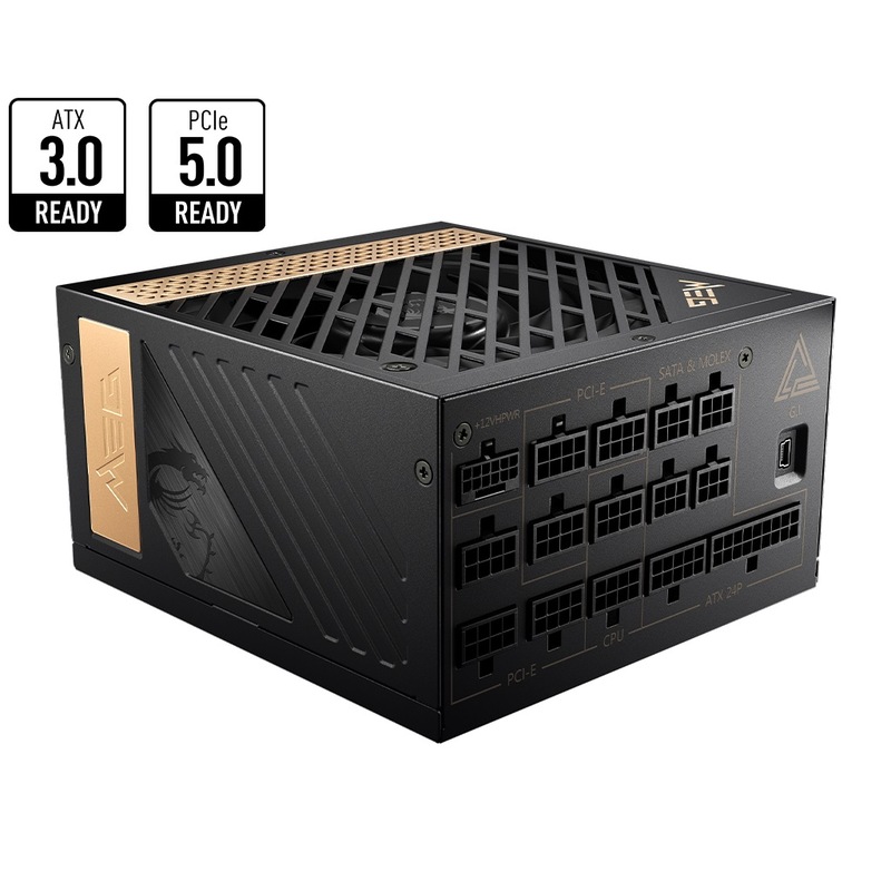 Buy MSI MEG Ai1300P PCIE5 1300W ATX Power Supply Unit 80 PLUS Platinum