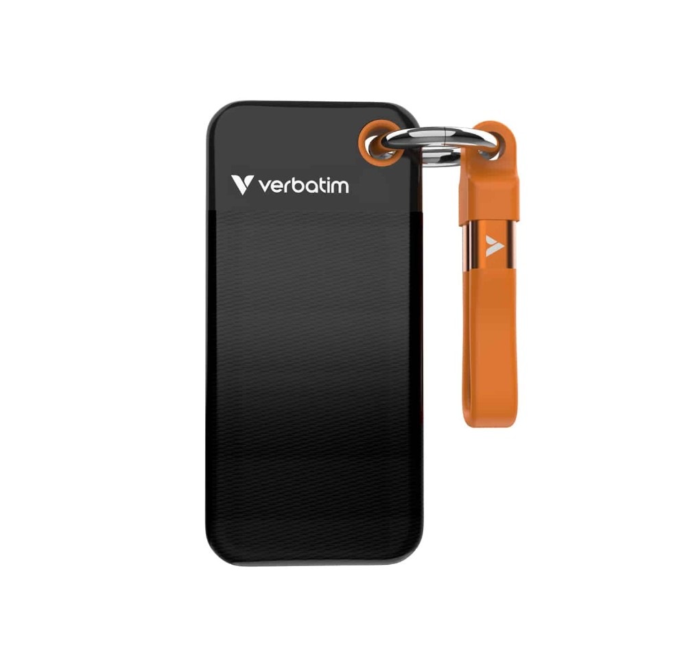 Verbatim Pocket 1 TB Externe SSD Harde Schijf USB-C 3.2 Gen 2 Zwart Rood 32192 3393974 Verbatim Pocket 1 TB Externe SSD Harde Schijf USB-C 3.2 Gen 2 Zwart Rood 32192 3393974