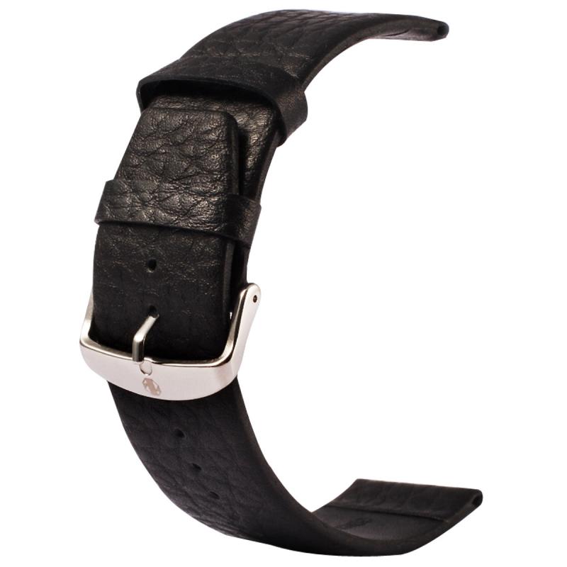 Black For Apple Watch (38mm) Buffalo Hide Genuine Leather Watch Band