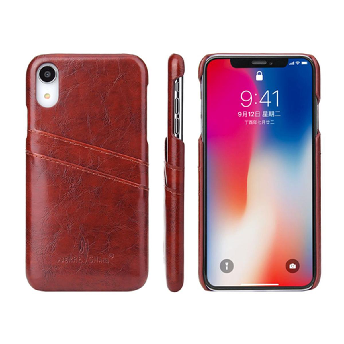 Brown Deluxe Leather For iPhone XR Case