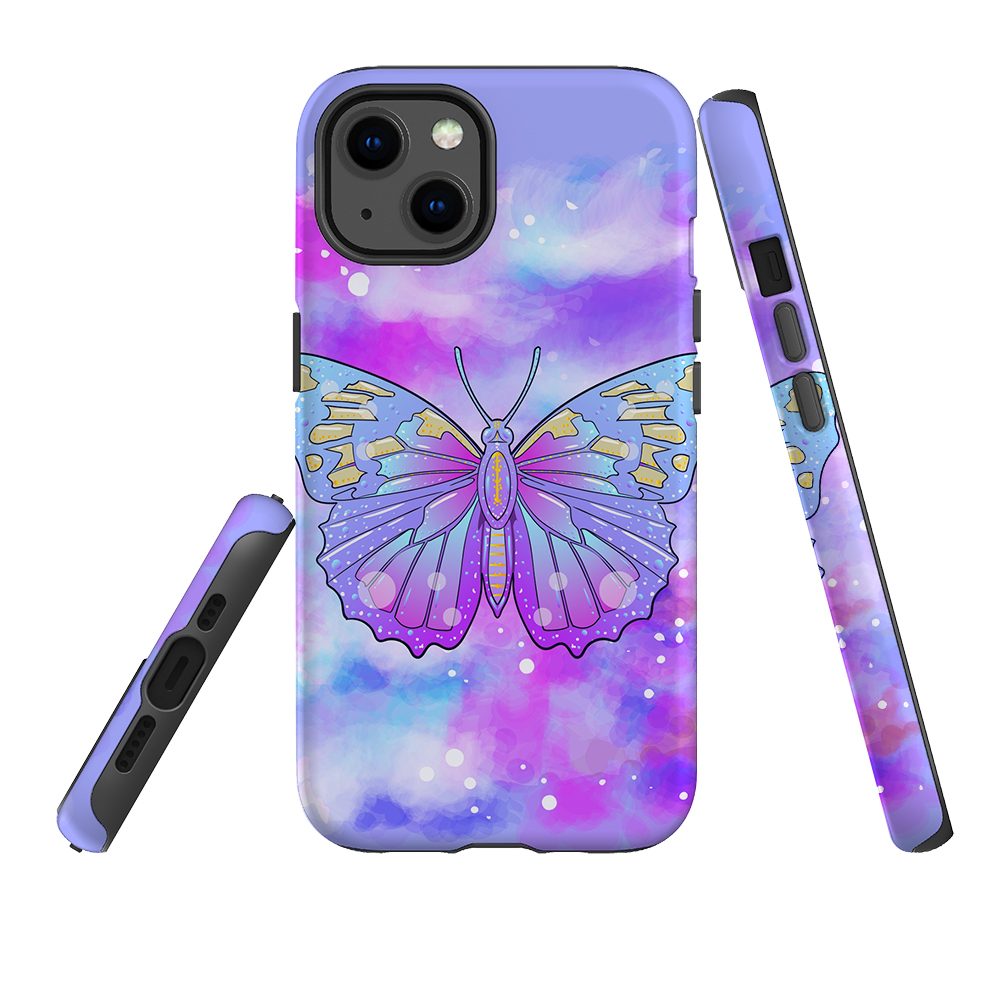 For Apple iPhone 13 Case, Armour Back Cover, Butterfly A Bit Magical Enchanted