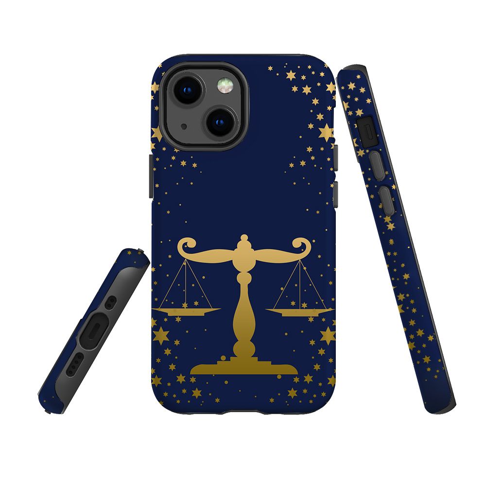 For Apple iPhone 13 mini Case, Armour Back Cover, Libra Drawing