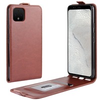 For Google Pixel 4 Case Brown Vertical Flip PU Leather Protective Cover