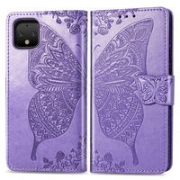 For Google Pixel 4 Case Butterfly Love Wallet Protective Cover Purple