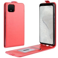 For Google Pixel 4 Case Red Vertical Flip PU Leather Protective Cover