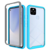 For Google Pixel 4a 5G Case Starry Sky Solid Color Series Protective Cover, Blue