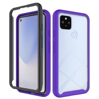 For Google Pixel 4a 5G Case Starry Sky Solid Color Series Protective Cover, Purple