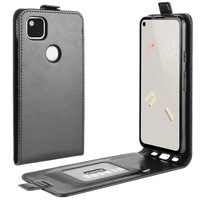 For Google Pixel 4a R64 Texture Single Vertical Flip PU Leather Protective Case,Card Slots, Photo Frame, Black