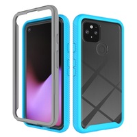 For Google Pixel 5 Case Starry Sky Solid Color Series Protective Cover, Blue