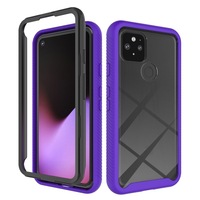 For Google Pixel 5 Case Starry Sky Solid Color Series Protective Cover, Purple