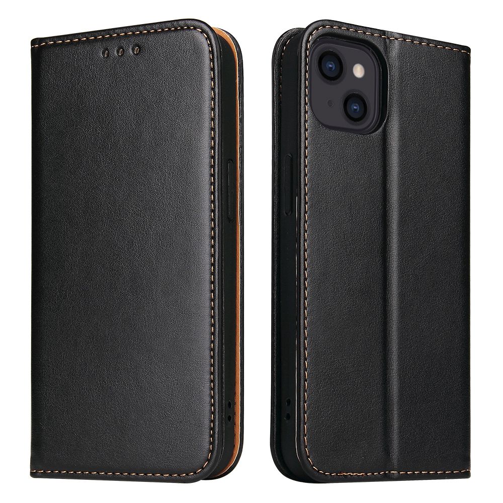 For iPhone 13 Mini Case Leather Flip Wallet Folio Cover with Stand Black