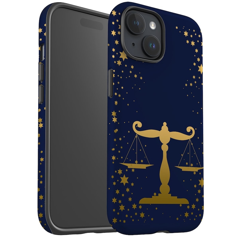 Iphone 15 Plus Case, Shielding Cover, Libra Drawing