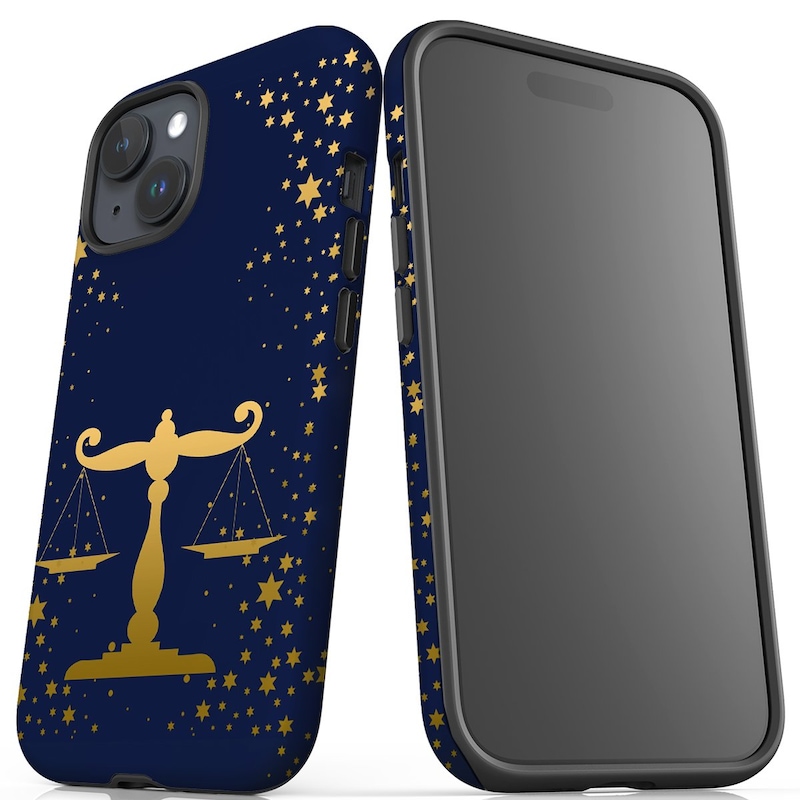 Iphone 15 Plus Case, Shielding Cover, Libra Drawing