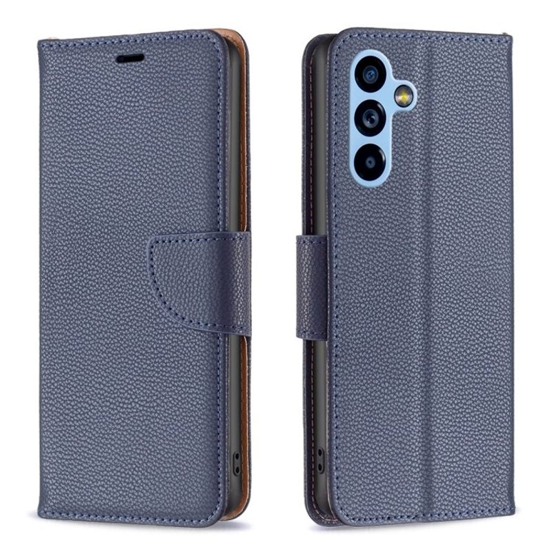 Buy For Samsung Galaxy A54 5g Case Lychee Texture Pu Leather Blue Mydeal 8238