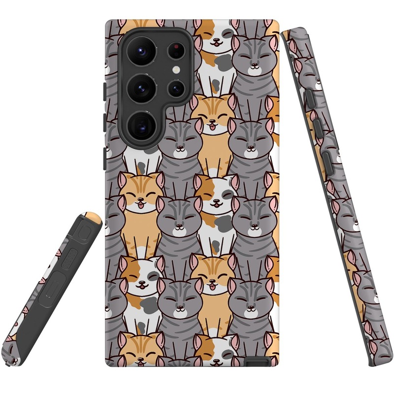 Buy For Samsung Galaxy S23 Ultra Case Shielding Cover, Seamless Cats ...