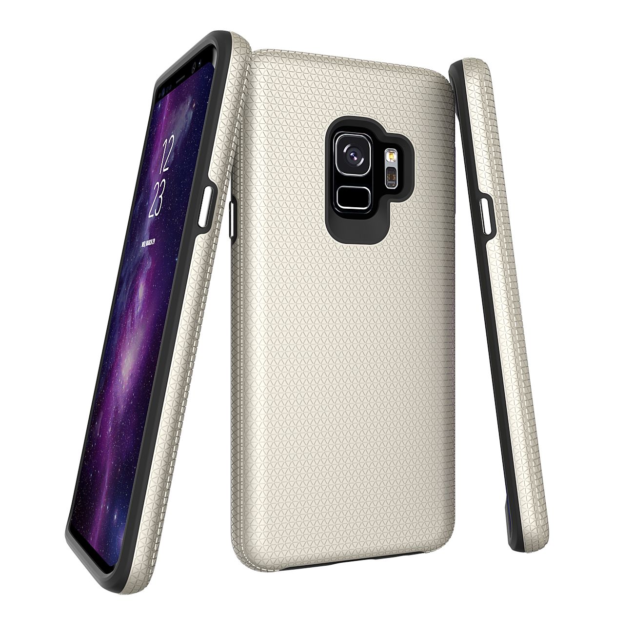 For Samsung Galaxy S9 Case, Gold Armor Shockproof Protective Slim Phone Cover