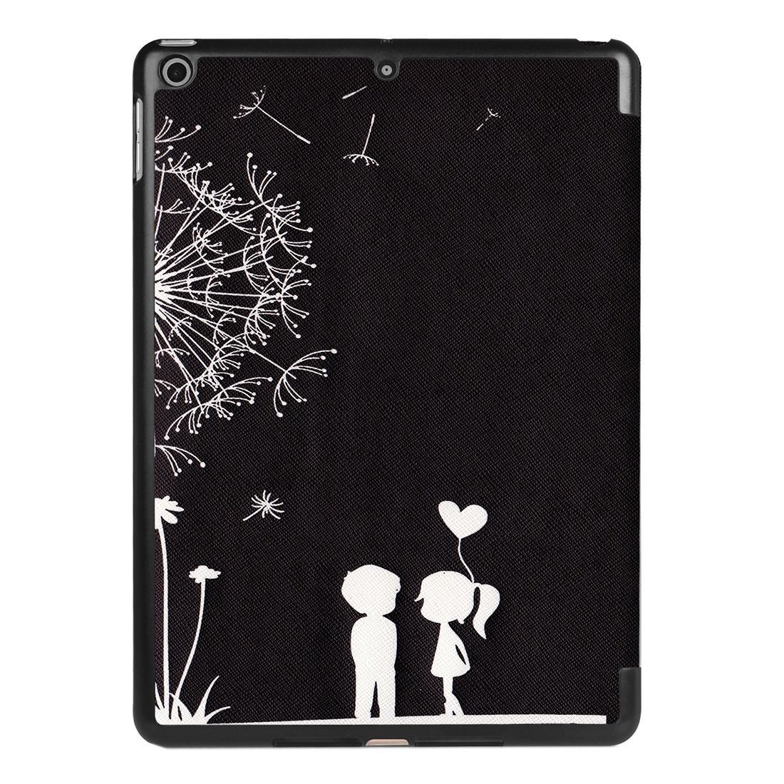 For iPad 2018,2017 9.7in Case,Cute Dandelion Couple Durable 3-fold Leather Cover
