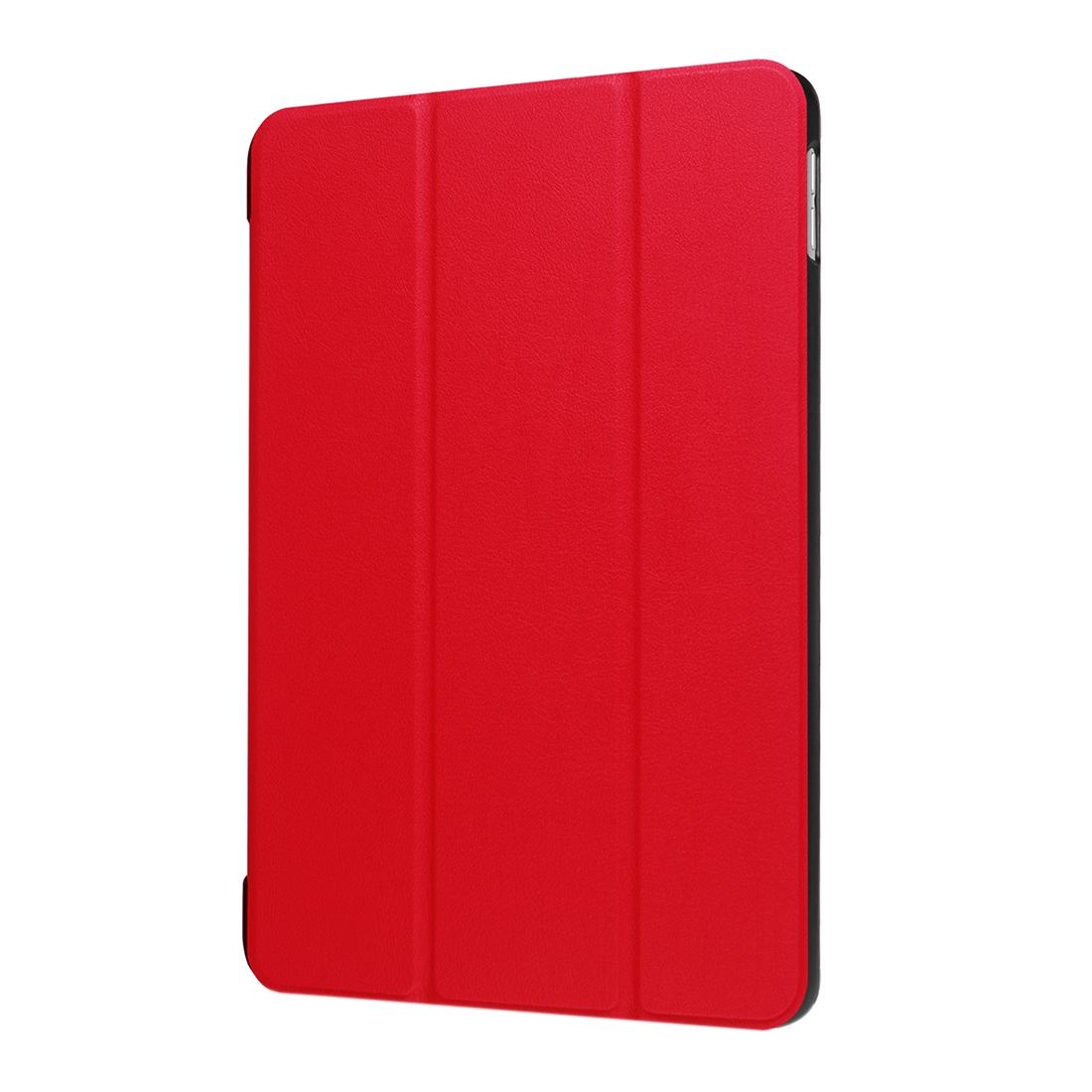 For iPad 2018,2017 9.7in Case,Stylish Karst Textured 3-fold Leather Cover,Red