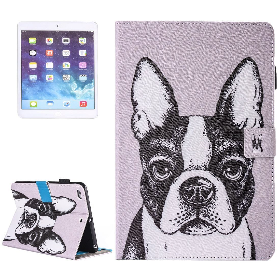 For iPad 2018,2017 9.7in Wallet Case,French Bulldog Durable Leather Cover