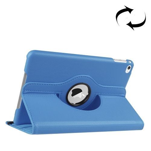 For iPad Mini 4 Case, Leather High-Quality Durable Shielding Cover,Blue