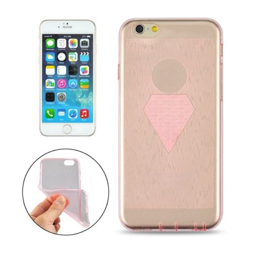 For iPhone 6S,6 Case,Modern Diamond Transparent Durable Shielding Cover,Pink