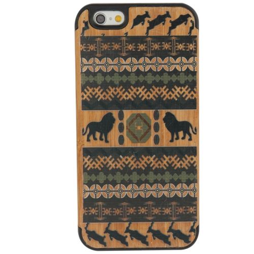 For iPhone 6S,6 Case,Lion Art High-Quality Modern Wooden Shielding Cover