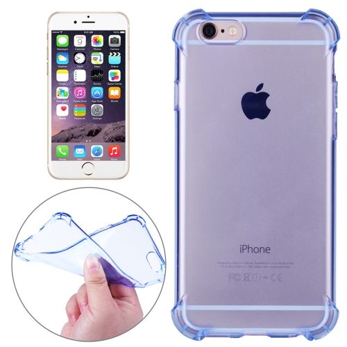 For iPhone 6S,6 Case,Strong Transparent Durable Grippy Shielding Cover,Blue