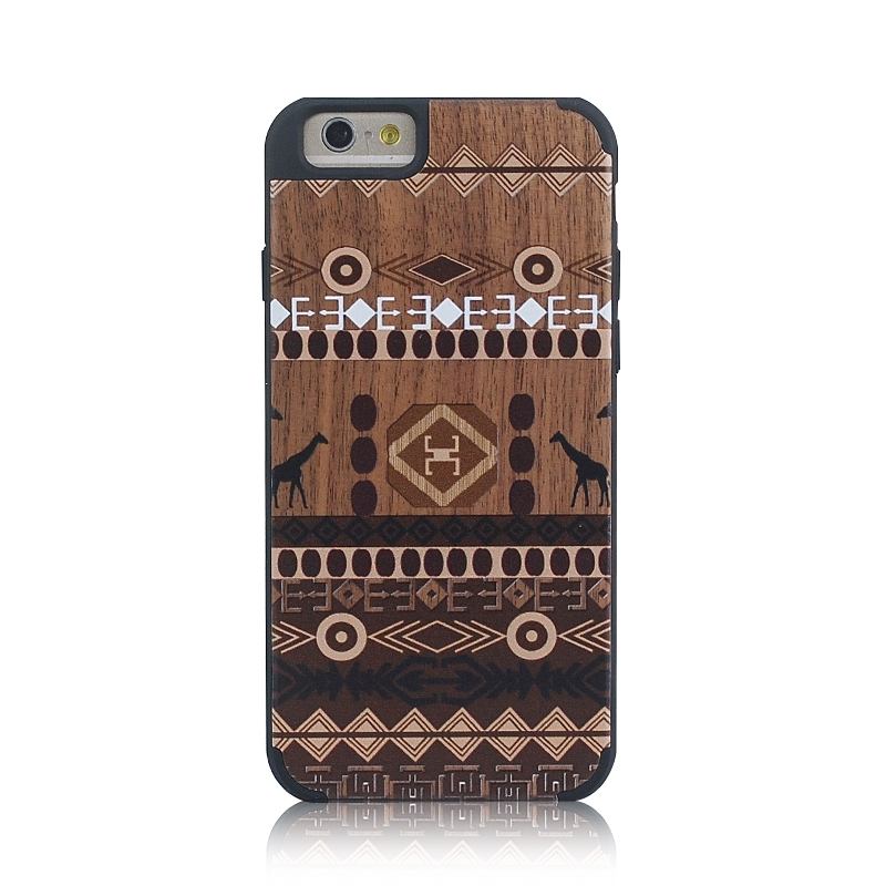 For iPhone 6S,6 Case, African Ethnic Wooden Durable Shielding Cover