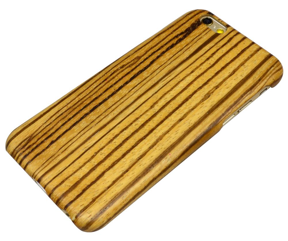 For iPhone 6S,6 Case,Stylish Natural Durable Wooden Protective Cover,Zebra