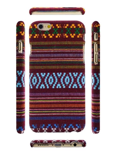 For iPhone 6S,6 Case,Stylish Vintage Polyester Fabric Durable Protective Cover