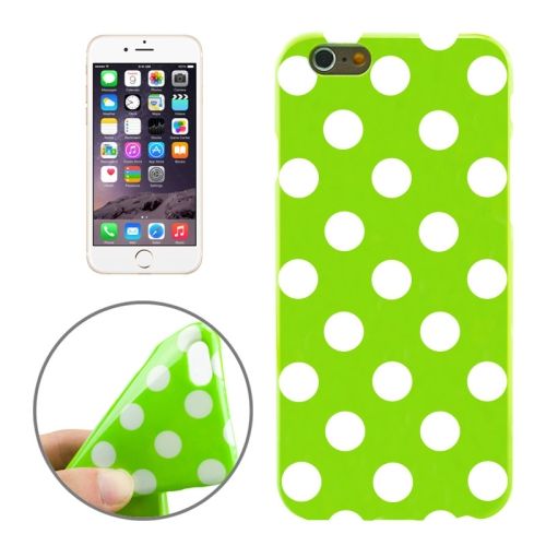 For iPhone 6S PLUS,6 PLUS Case, Polka Dot Shielding Cover,Green, White