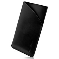 For iPhone SE (2020),8 & 7,6S Pouch,Top-Grain Leather Bag,Black
