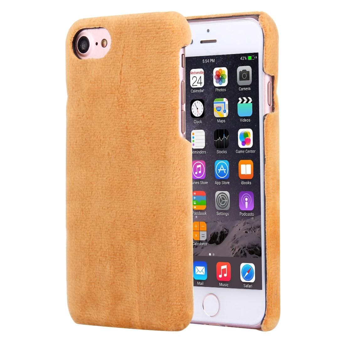 For iPhone SE (2020),8 & 7 Case,Faux Fur Protective Cover,Brown