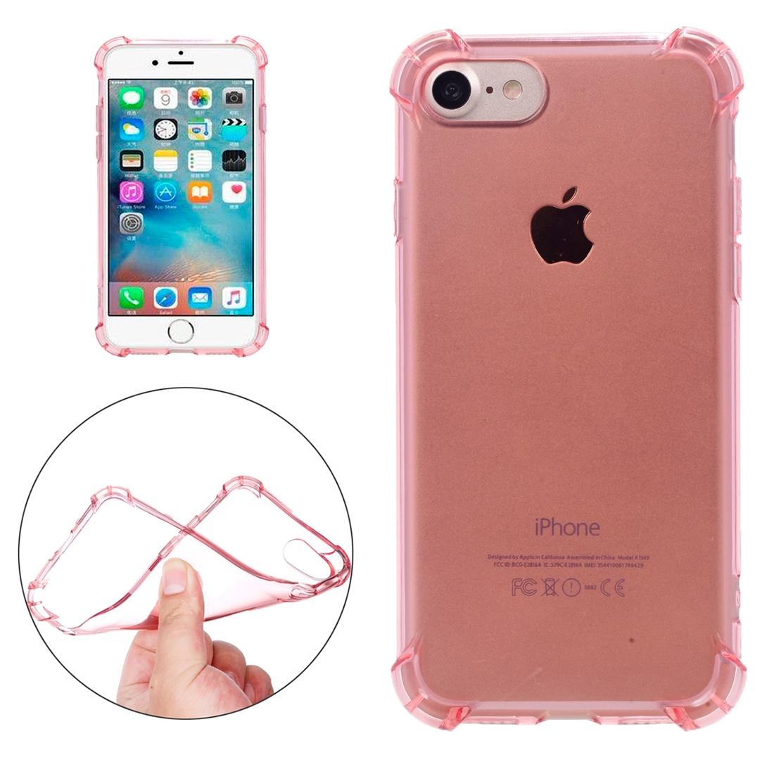 For iPhone SE (2020),8 & 7 Case,Clear Cushions Grippy Cover,Rose Gold
