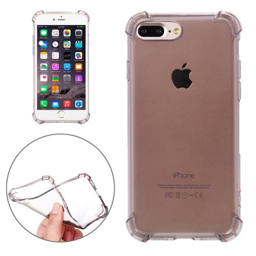 For iPhone 8 PLUS,7 PLUS Case,Shockproof Grip Transparent Shielding Cover,Black
