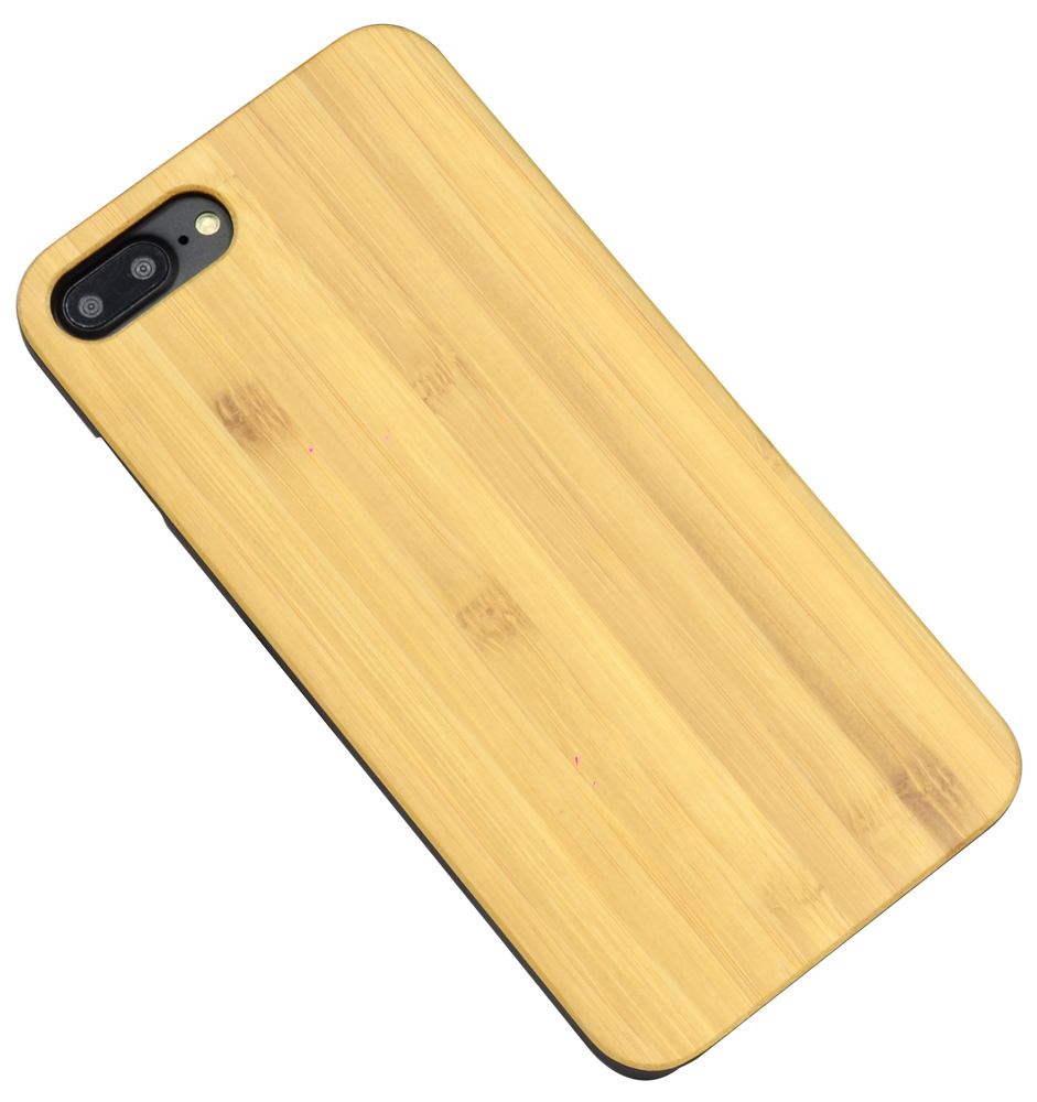 For iPhone 8 PLUS,7 PLUS Case,Smooth Bamboo Wooden Durable Protective Cover