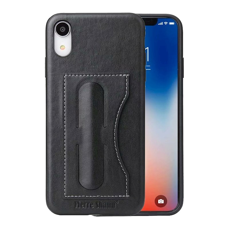 Buy For iPhone XR Case Black Luxury Leather Back Shell Cover MyDeal